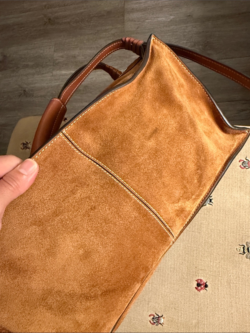 STAUD Harold Bag, Tan Suede - Picture 10 of 11